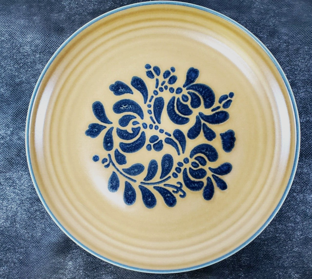 Dinner Plates Pfaltzgraff Tan And Blue RARE Vintage Pfaltzgraff