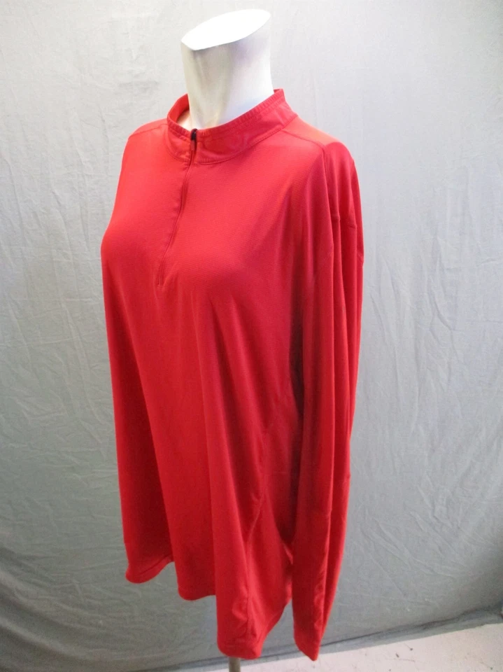 Pullover deportivo Mountain Hard Wear talla 2XL para hombre rojo 1/4 cremallera cuello alto 7W-691 Foto 3 de 4