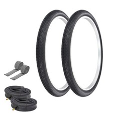 PRO TIRES 26 x 2.125 Black G-5009 W/ HEAVYDUTY TUBES  RIM STRIPS