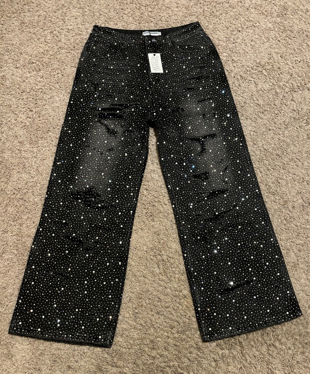 Vale Lives Denim Rhinestone Denim Brand New | eBay