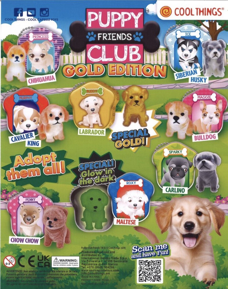 Puppy Club Gold Edition Full Set Of Puppies In Tins UK