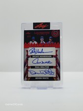 2024 Leaf Ultimate Sports RICKEY HENDERSON, PAUL MOLITOR, DEVON WHITE Auto 1/3