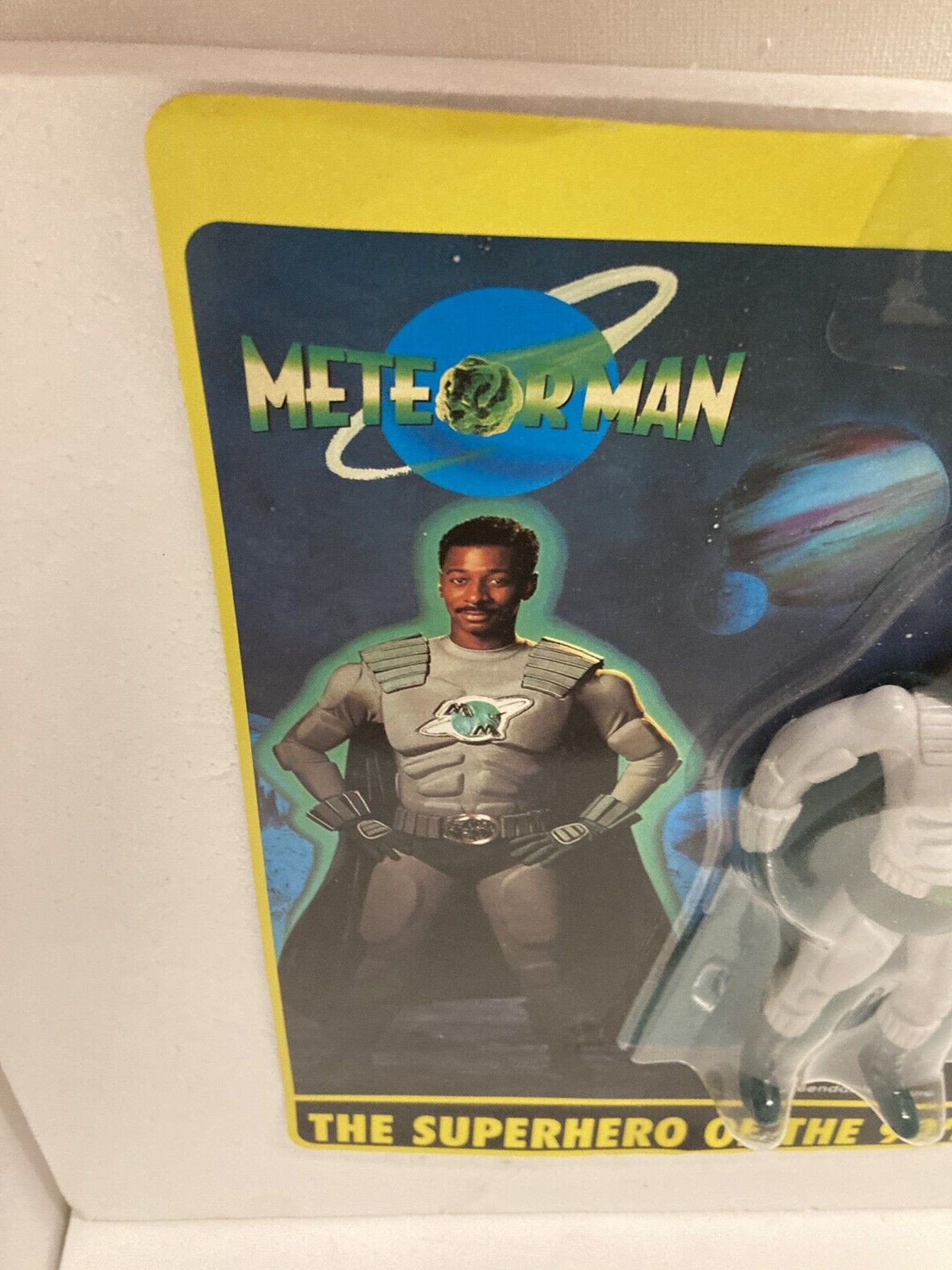 Vintage meteor man Olmec Toys Bendable Superhero Action Figure Blac Memorabilia