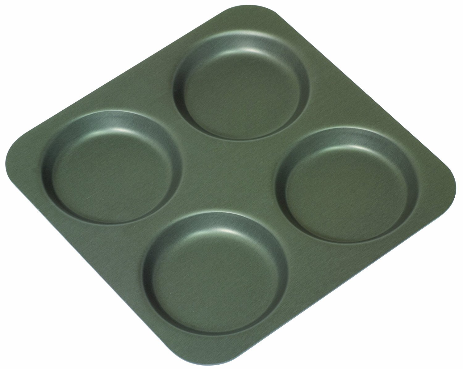 Mermaid 4 Cup Hard Anodised Yorkshire Pudding Tray Pan Tin Tart Muffin Bun Tray