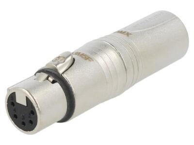 Adattatore Neutrik NA3M5F XLR 3 Pin Maschio A 5 Pin Femmina Per DMX - Nuovo
