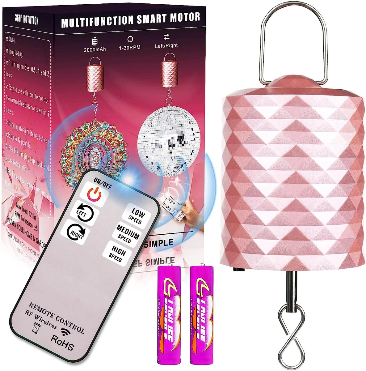 Battery powered disco ball cheap spinner