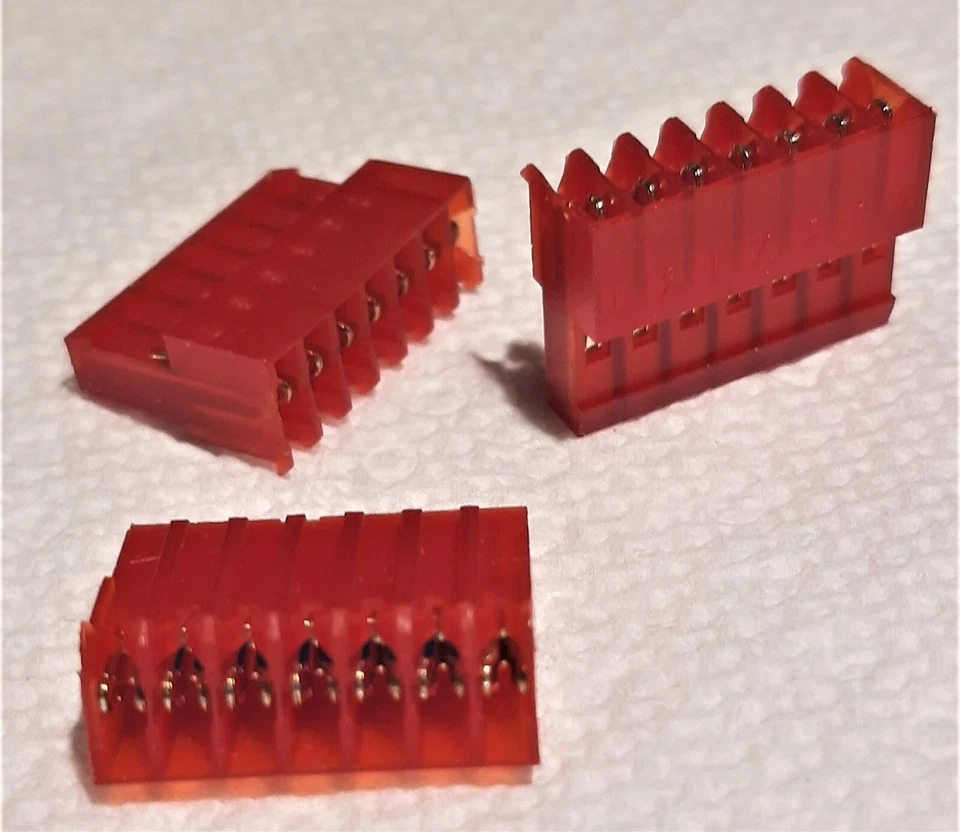 2-Pieces of Red 3-640440-7 AMP 7 POSITION MTA-100 IDC CONNECTORS for 22AWG - Image 3 of 3