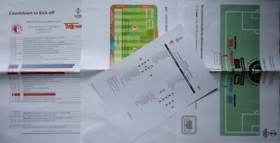 4 x Countdown Line-ups ... UEFA ECL 16.9.2021 Slavia Praha - Union Berlin