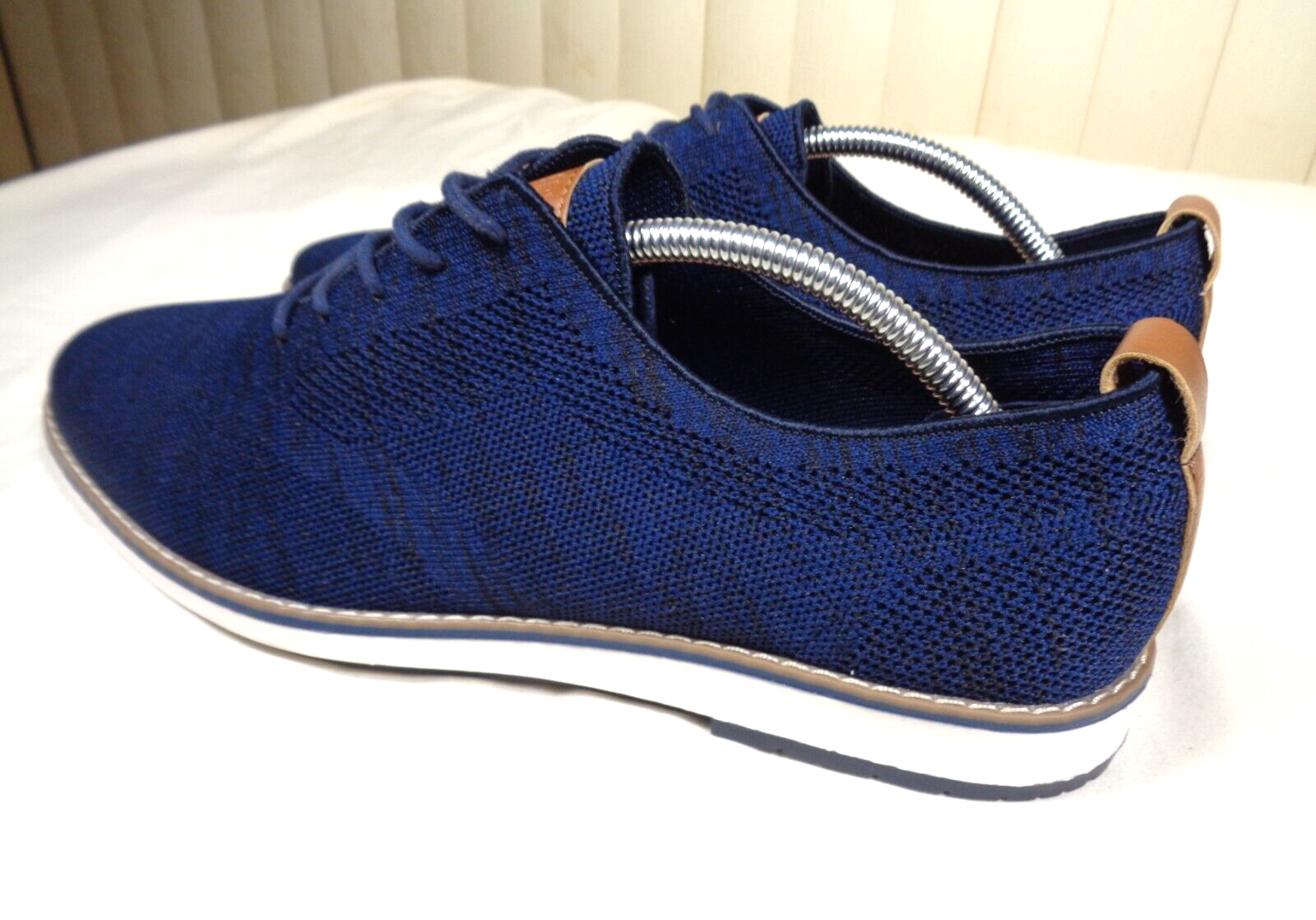 SAOLA MARIO LOPEZ conciatore 01M scarpe Oxford solette blu sughero da uomo taglia 11 M ~ NUOVE