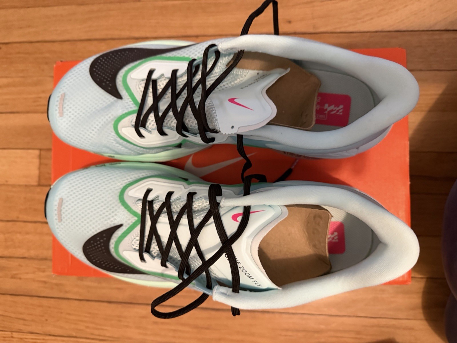 MEN’S NIKE ZOOM FLY 6 GLACIER ICE/BLACK-HYPER PINK — BRAND NEW