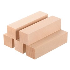 5Pcs Basswood Carving Block, 4"x1"x1" Square Wooden Dowels Blocks for DIY