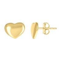 Jfl Diamonds & Timepieces 10K Gelbgold Damen Ohrstecker Herz Symbol GläNzend 8Mm