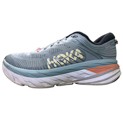 Hoka Womens Bondi 7 Running Shoes 8.5 Light Blue Fog Cushioned Sneakers