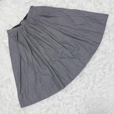 Margaret Howell Flared Pleated Skirt Midi Length Size 2 Grey