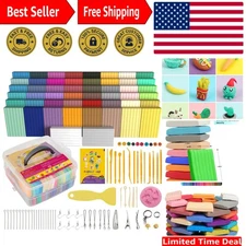 Vibrant 50-Color Polymer Clay Set for Easy Molding - Ideal Gift for Creatives