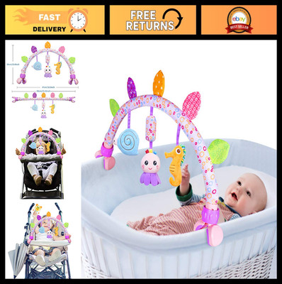Travel Arch Bassinet Toys for Baby - Hanging Activity Toy Bar for Stroller, Crib