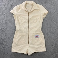 VTG 60s 70s Levi's Playsuit Romper fits Womens XS-S Talon Zipper Hot Pant Shorts