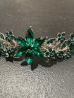 Faship Green Crystal Floral Barrette Gorgeous — photo 3