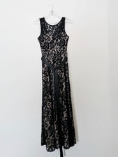 SALLY Lace dress with ribbon tie, Elegant maxi floral dress