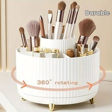 360  Rotating Makeup Brush Organizer - Multi Functional Only Desktop Stand