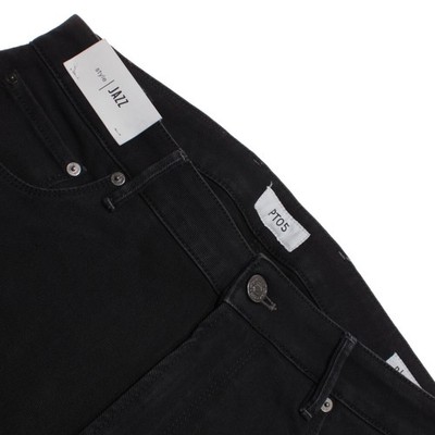 PT05 NWT 5 Pocket Jeans Size 34 US Jazz In Solid Black Cotton Blend