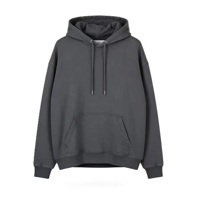 Calvin Klein Homme Sweat à Capuche 2XL Gris Délavé Poche Kangourou Logo Brodé - Photo 1/4