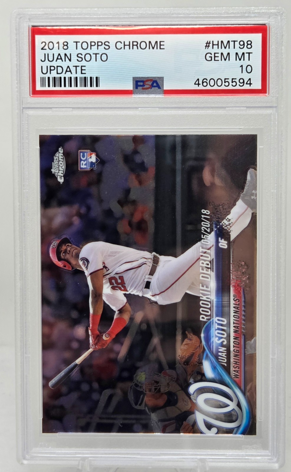 2018 Topps Chrome Update JUAN SOTO RC CARD PSA 10 GEM MINT view 1