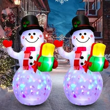 5 FT Christmas Inflatables Snowman, LED Outdoor Christmas Decoration 1/2 Pack
