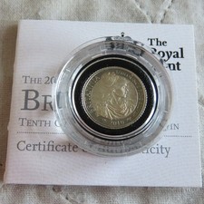 2010 BRITANNIA 20 PENCE SILVER PROOF WITH COA - mintage 3,500