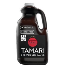 San-J Tamari Gluten Free Soy Sauce, Non GMO Black Label, 64 Ounce