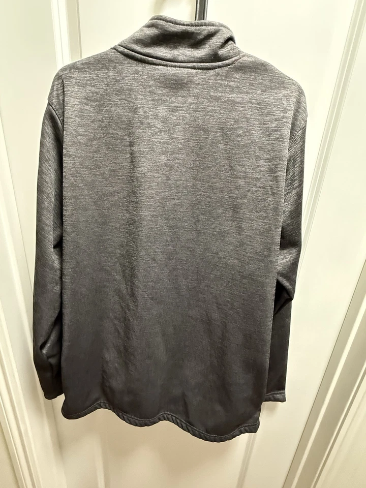 Oklahoma University Sooners OU 1/4 Quarter Button Gray Pullover Men’s Size L - Image 2 of 2