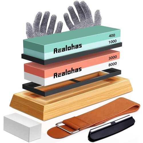 Whetstone Knife Sharpening Stone Kit - Professional Knife Sharpener Stone Set... - Picture 1 of 6