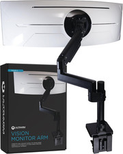 Heavy Duty Monitor Arm for Ultrawide Monitors up to 57" and 44 Lbs, Single Desk
