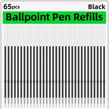 65 Pieces Retractable Ballpoint Pen Refills Replacement Ballpoint Pen Refills...