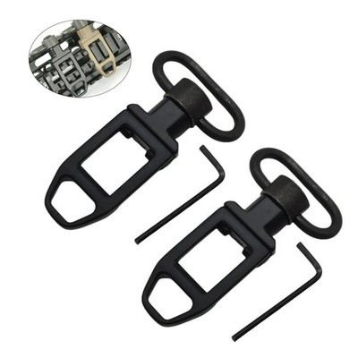 Low Profile QD Push Button Ambush Loop Steel Sling Adapter Picatinny Rail 2Pcs
