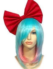 Women  s Giant Red Hair Bow 10  Clip-On Party Costume Oversized Accessories NWOT
