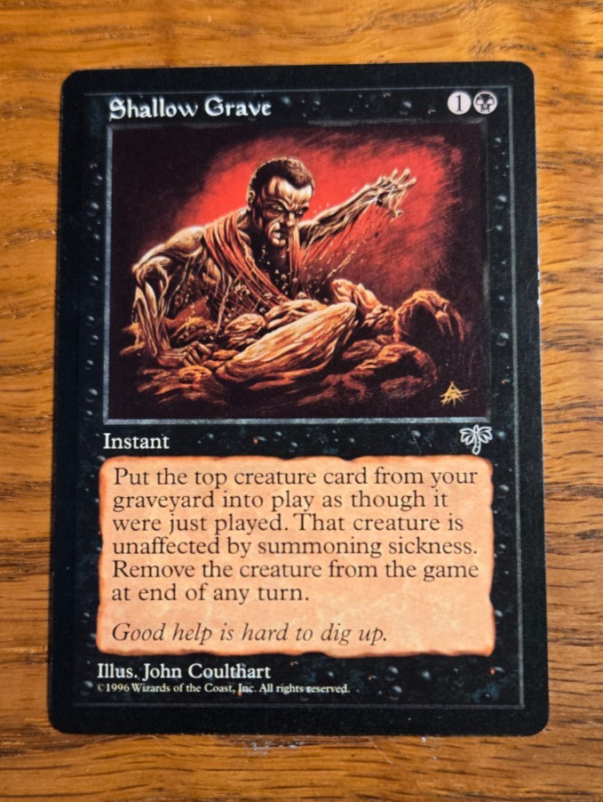MTG Shallow Grave - Mirage - Rare - NM - (Reserved List Magic Card)