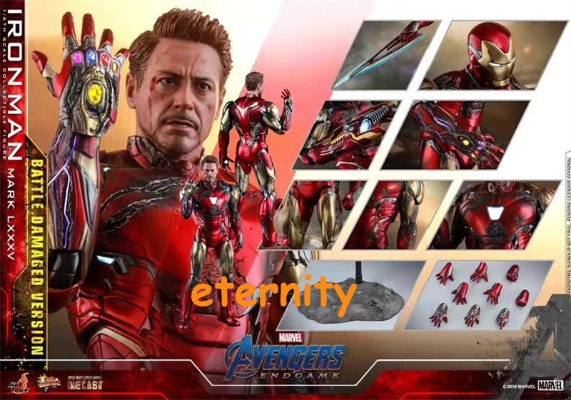 Hot Toys MMS543D33 Avengers Endgame Iron Man MK85 Batalla Dañado Versión Normal