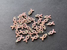 Craft/ Jewelry Making Lot (30 Ct) Breast Cancer Charms