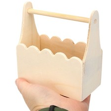 2 Pcs Children's Woven Flower Basket Toy Diy with Handles Girl Rustic