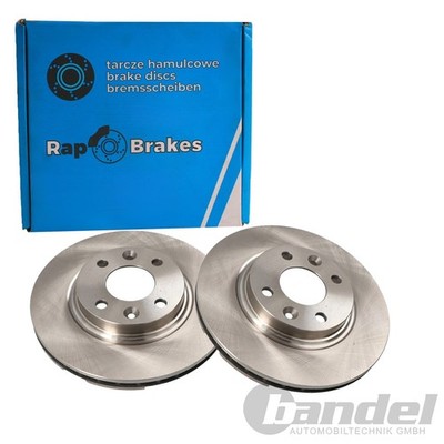 2x RAP BRAKES BREMSSCHEIBEN 258mm BELÜFTET VORNE passend für DACIA LOGAN SANDERO