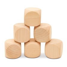 Wooden Blank Dice 1", Unfinished for Games, Party,  Decor  Woodpeckers