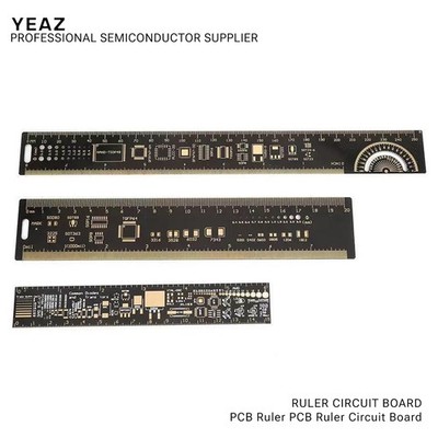 PCB Engineer Ruler-Gold Plated, Component Packages, Ideal for Circuit Designers