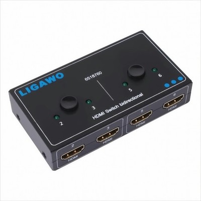 GW1450 Ligawo 6518760 HDMI Switch Umschalter bidirektional Duplex 1x2 Neu & OVP