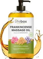 Frankincense Massage Oil – 100% Pure & Natural - 8 Fl Oz (Pack of 1) 