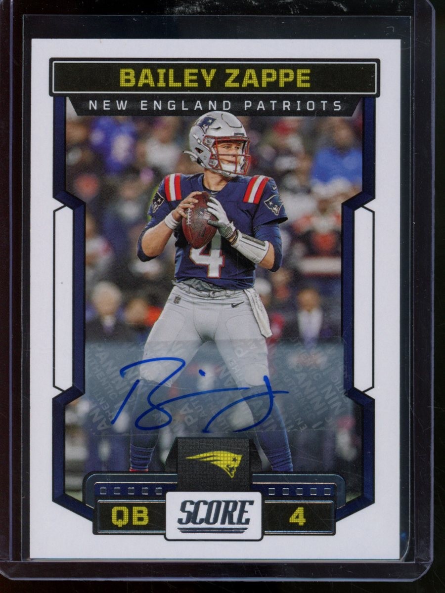 2023 Score Bailey Zappe Signatures Auto #281