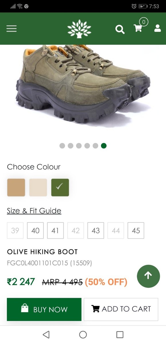 Woodland Active Tracker Forest Olive Hiking Boots Leather  display picture 2
