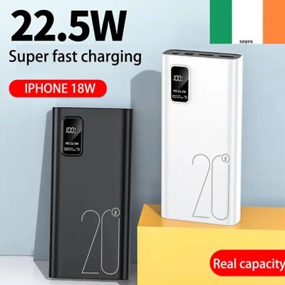 20000mAh Power Bank Fast Charge Charger Type C USB PD for