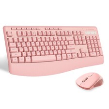 Wireless Keyboard and Mouse Combo, E-YOOSO 2.4GHz Full Sized Ergonomic Wirele...