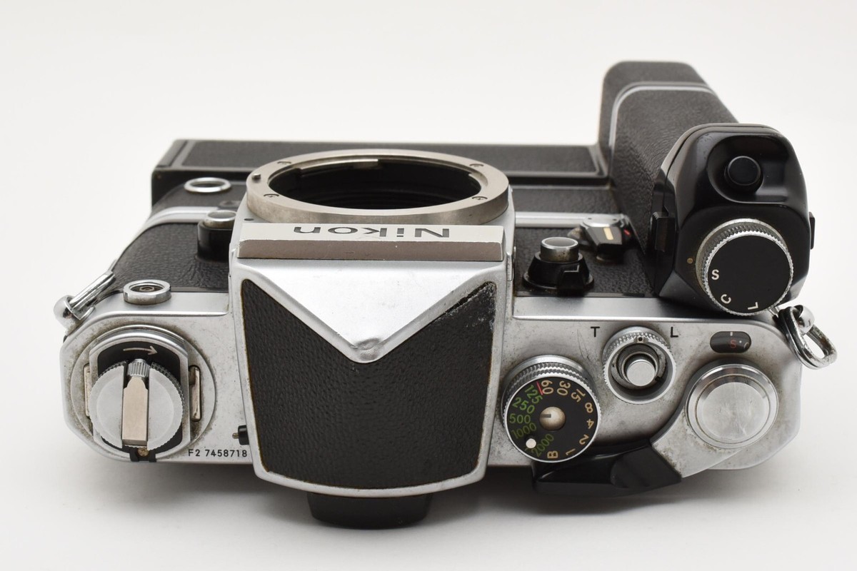 貴重！Nikon F2 35mm Eye Level, MD-2 MB-1付き N MINT 】 Nikon F2 35mm Film Camera Eye Level DE-1 w/ Motor